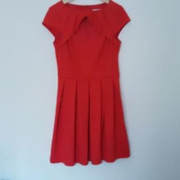 Lauren Conrad, Pleated Red Dress, Women's Size 8 US - Picture 2 of 5